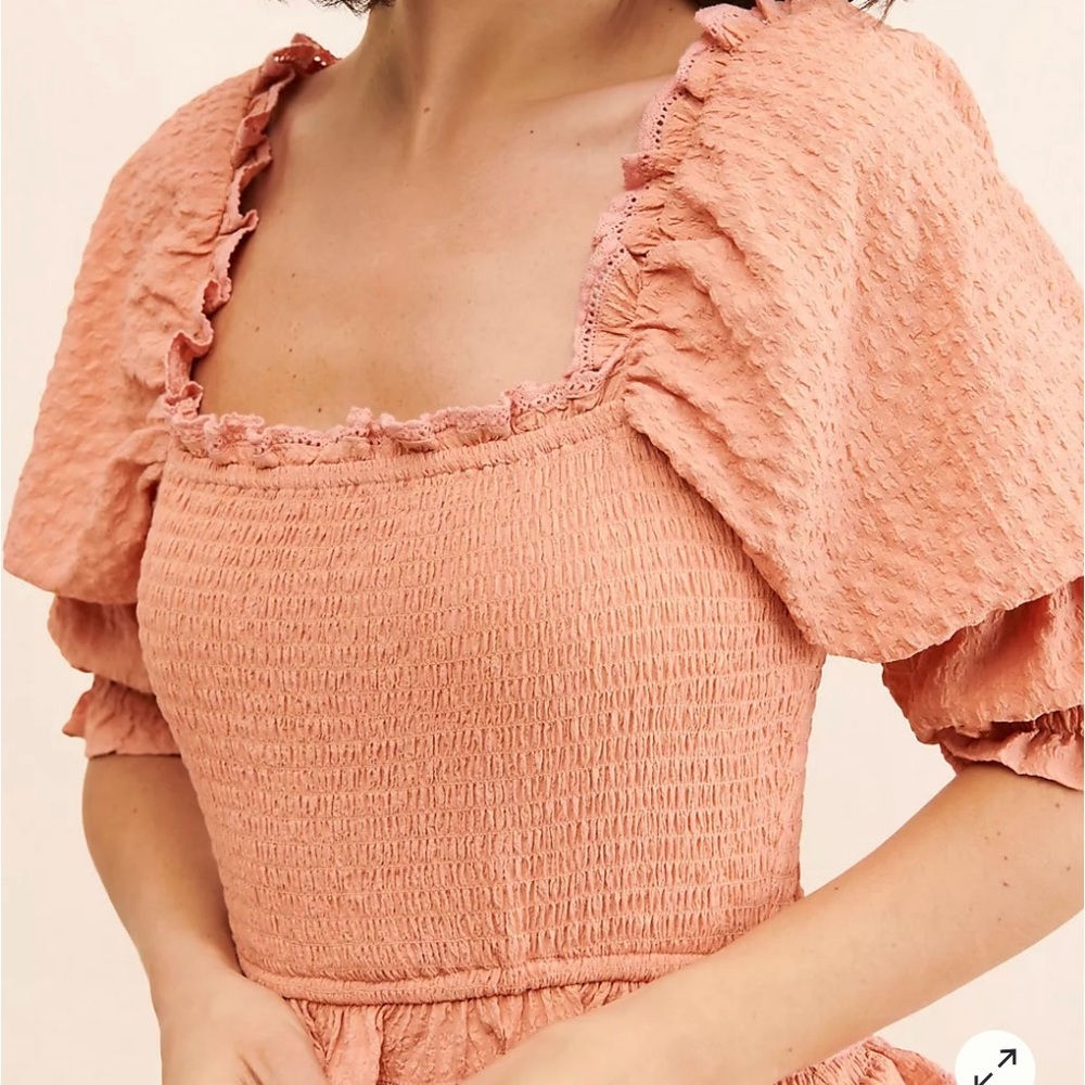 Rachel Parcell Apricot Smocked Dress